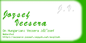 jozsef vecsera business card